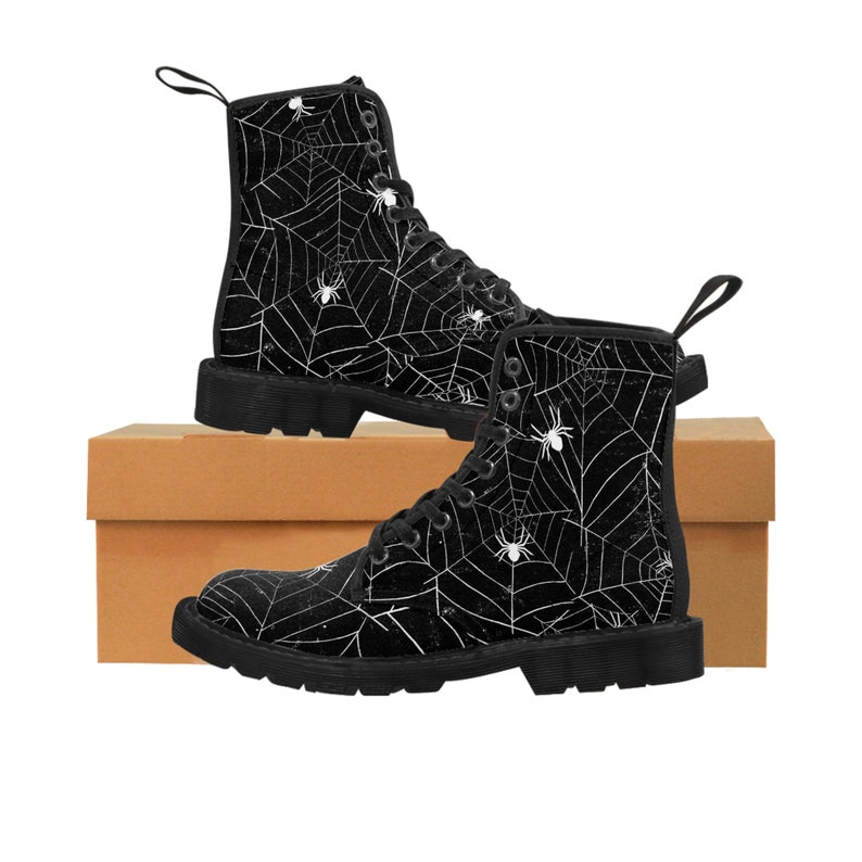 Women's Halloween Boots Spiderweb Canvas Boot Gift