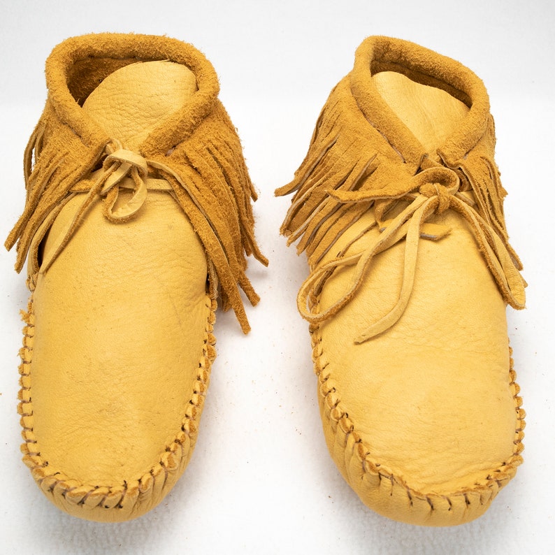 Men's Handmade Moose or Elk Hide Moccasins