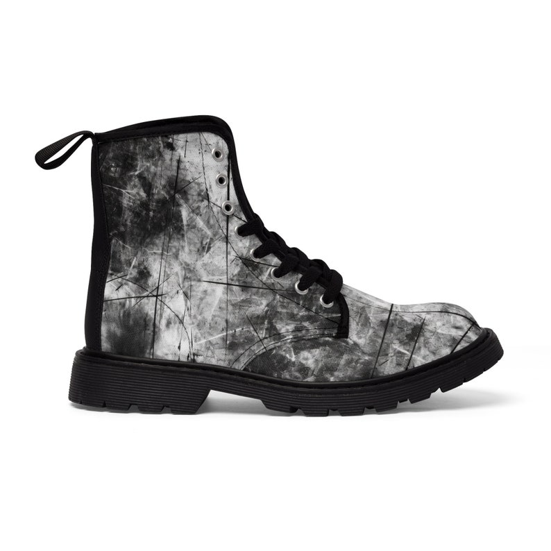 Women's Canvas Boots Punk Pattern Boot Punk Color Boot