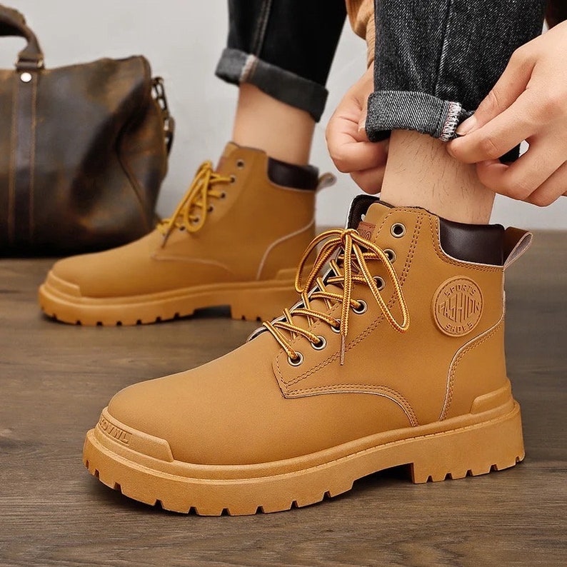 Men's High Top Boots / Timberland Style Shoes /fashion