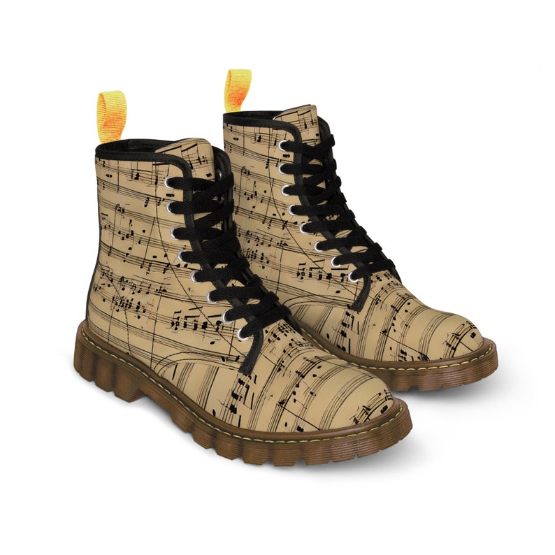 Men's Music Canvas Boots Stylish Boots Music Lover