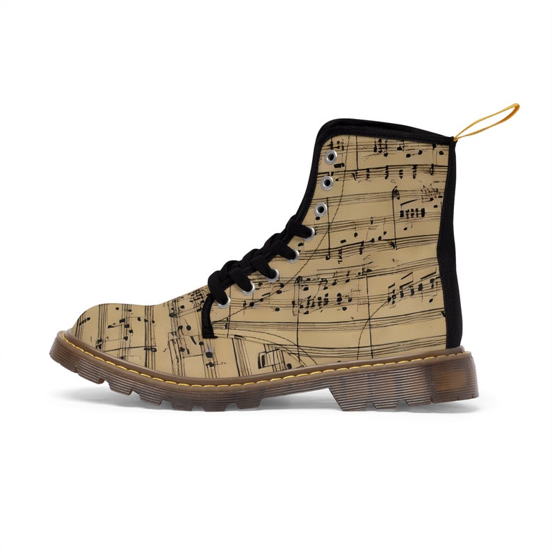 Men's Music Canvas Boots Stylish Boots Music Lover