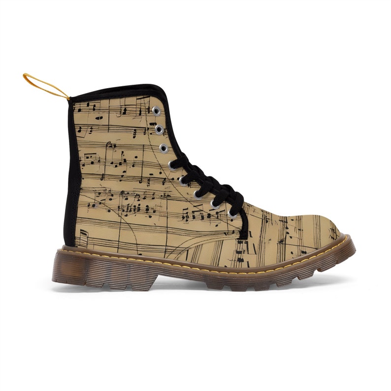 Men's Music Canvas Boots Stylish Boots Music Lover