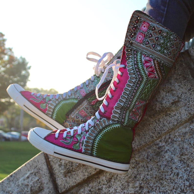 Women's Sneaker Boots Funky Boots Dashiki