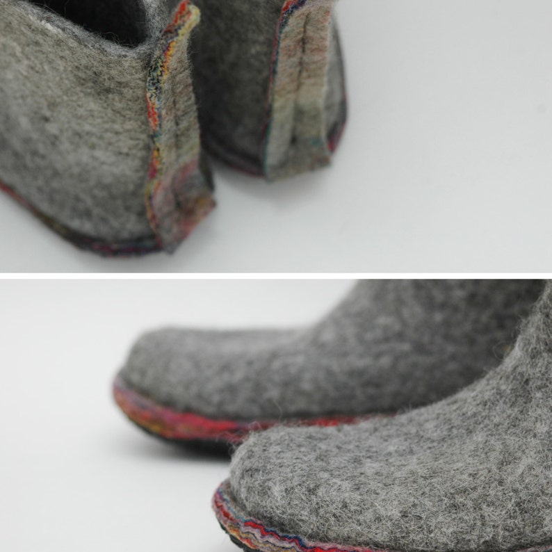 Women's Felt Boots Boots Valenki Grey Boots Handmade