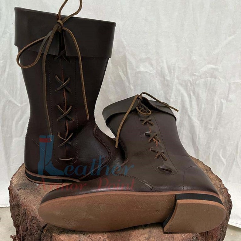 Men's Medieval Leather Boots Medieval Leather Boots Laces Boots