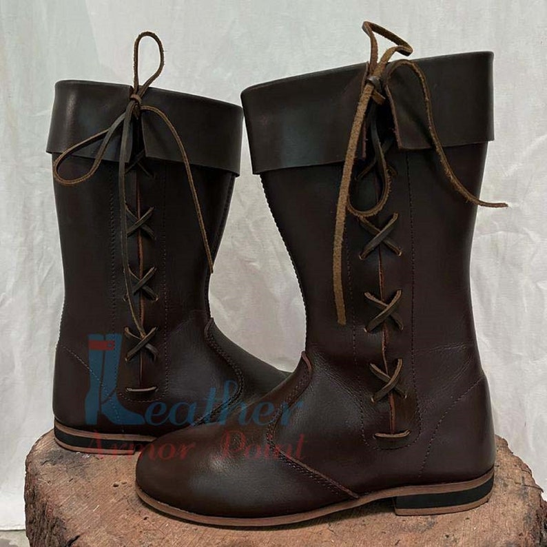 Men's Medieval Leather Boots Medieval Leather Boots Laces Boots