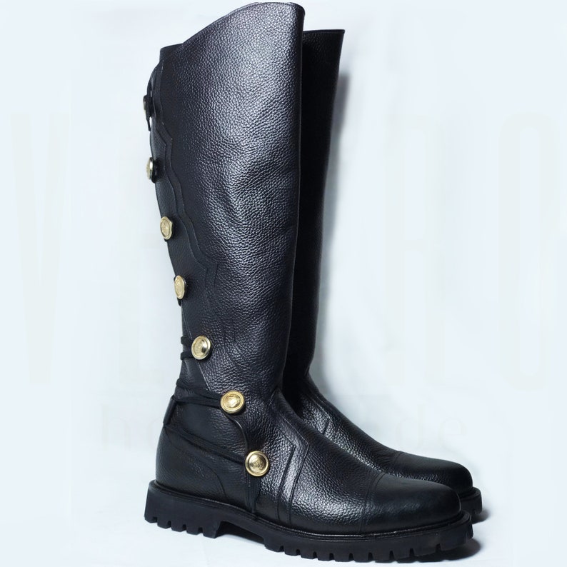 Men's Leather Renaissance Boots for Comfortable Cosplay