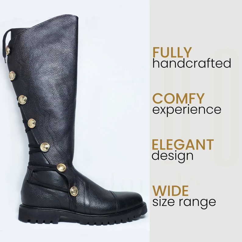 Men's Leather Renaissance Boots for Comfortable Cosplay