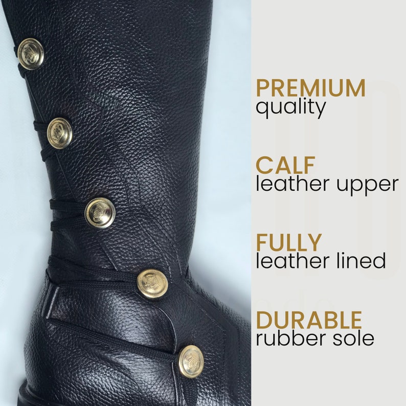 Men's Leather Renaissance Boots for Comfortable Cosplay