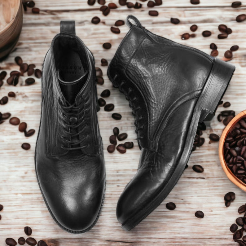 Men's Brown Ankle Boots Genuine Leather Stylish