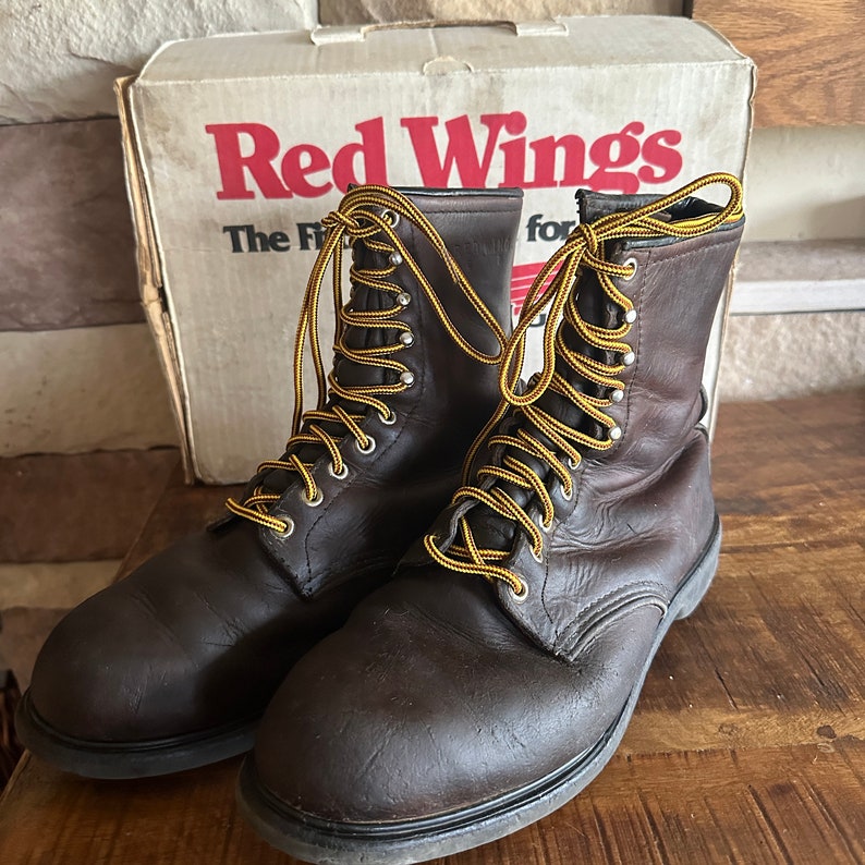 Men's Vintage Red Wings Insulated Super Sole 8 Boots 01212