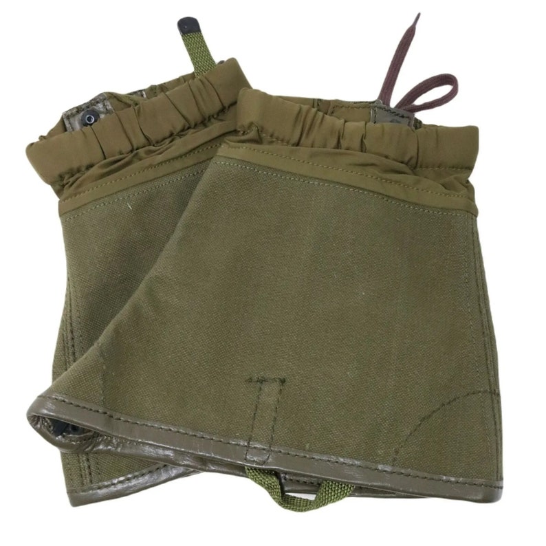 Men's NEW ORIGINAL Italian Army Canvas Gaiters Olive