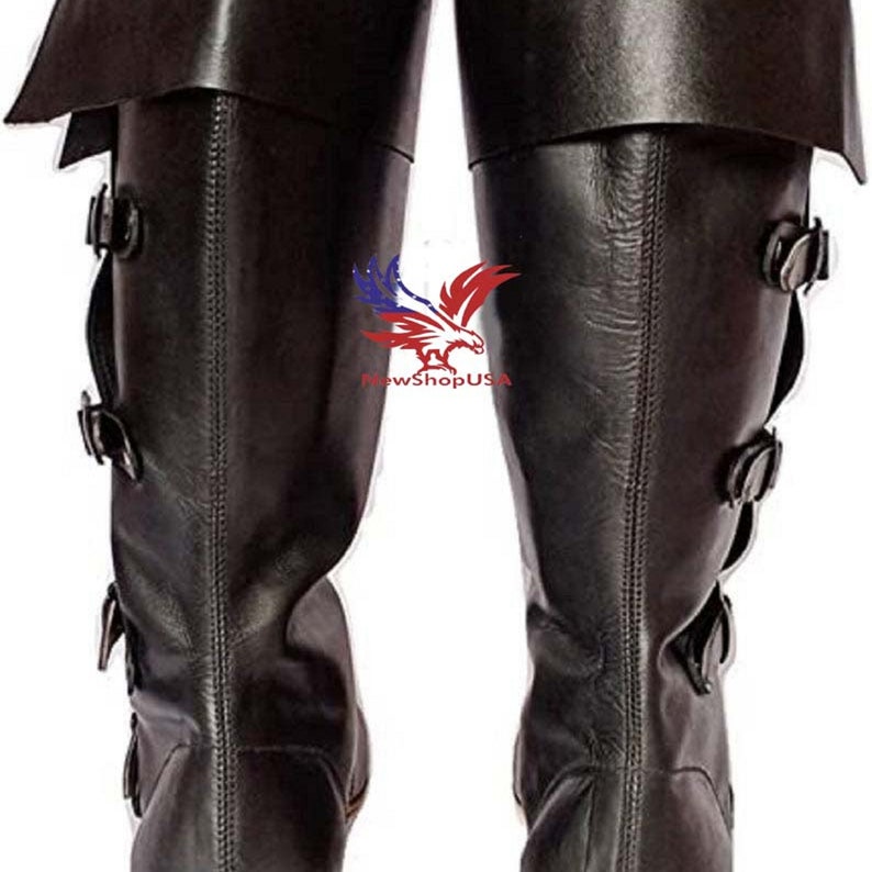 Women's Medieval Leather Boots RENAISSANCE Viking Pirate Boots Mans