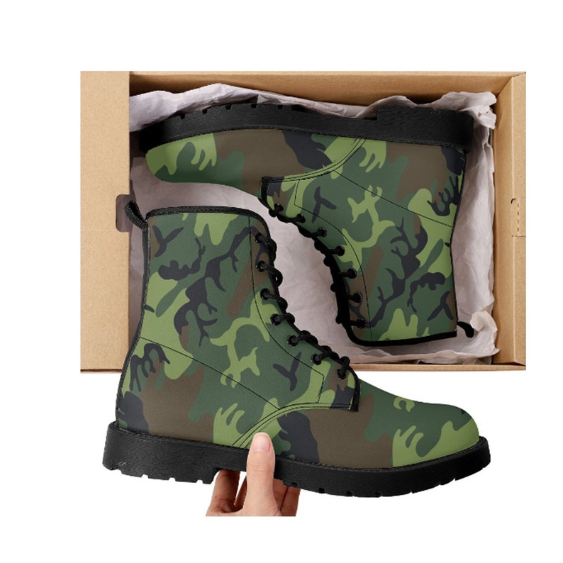 Men's Camo Combat Boots Camo Waterproof Boots
