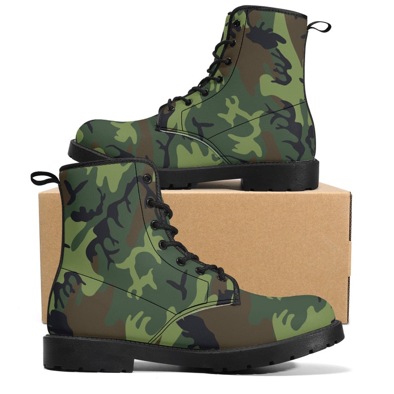 Men's Camo Combat Boots Camo Waterproof Boots