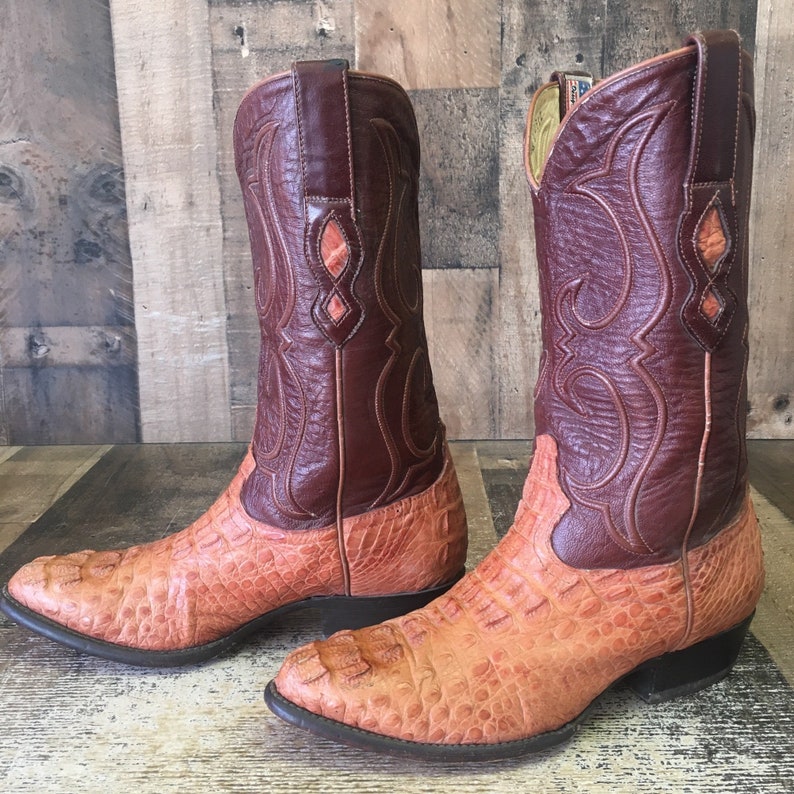 Men's Los Altos Vtg Caiman Cowboy Boots 7 EE