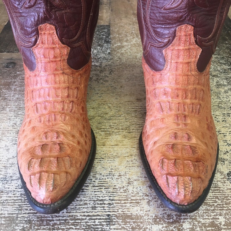 Men's Los Altos Vtg Caiman Cowboy Boots 7 EE