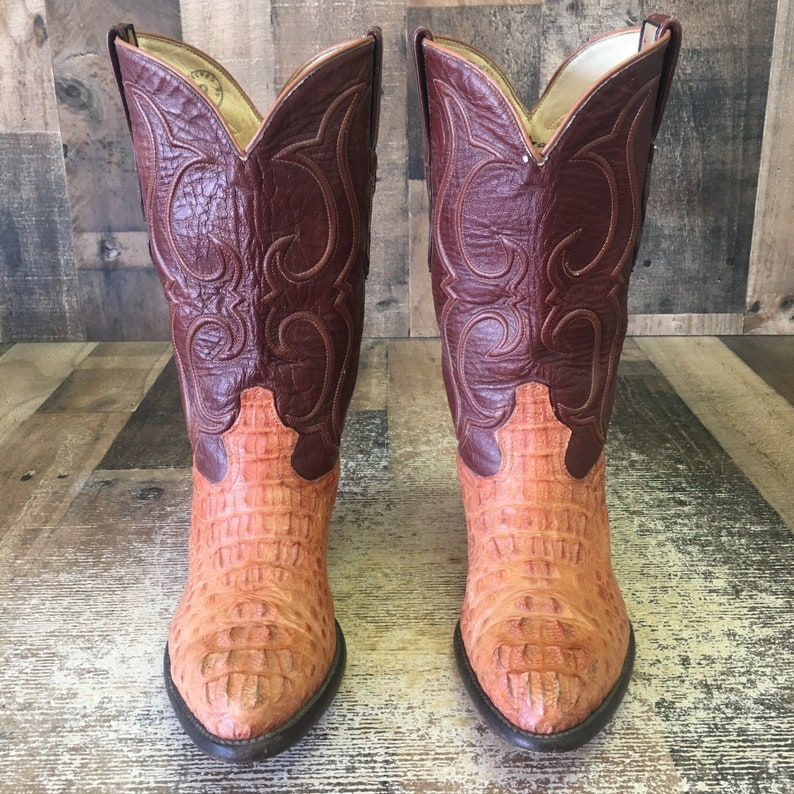 Men's Los Altos Vtg Caiman Cowboy Boots 7 EE