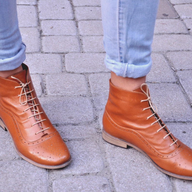 Women's Camden Fall Boots Lace-up Leather Boots Oxford