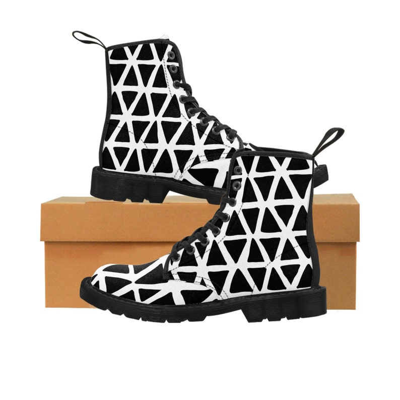 Women's Triangular Canvas Boots