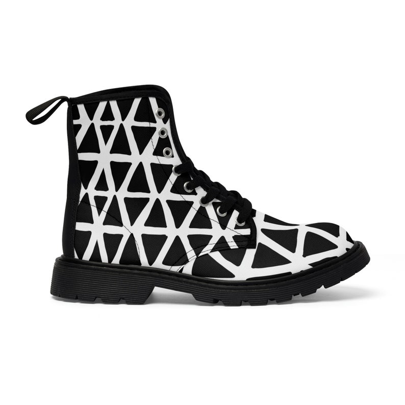 Women's Triangular Canvas Boots