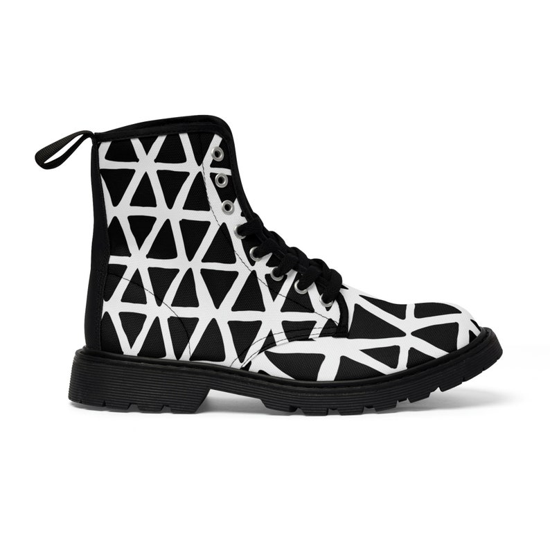 Women's Triangular Canvas Boots