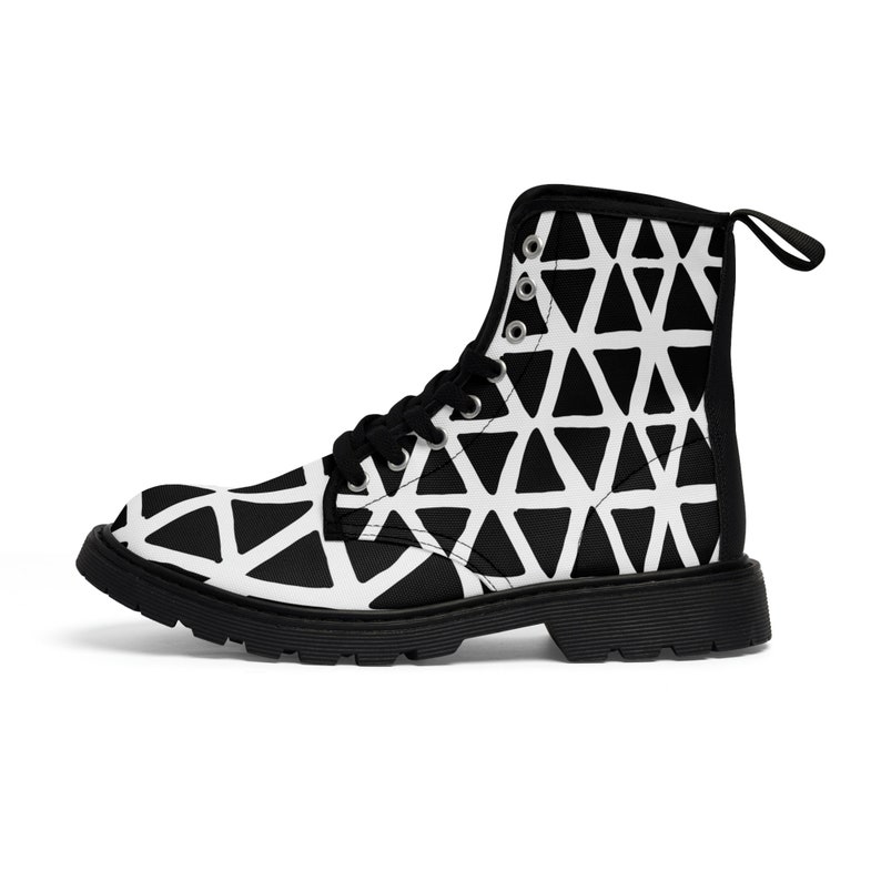 Women's Triangular Canvas Boots