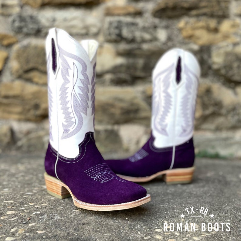 Men's Rider Boots Rough Purple