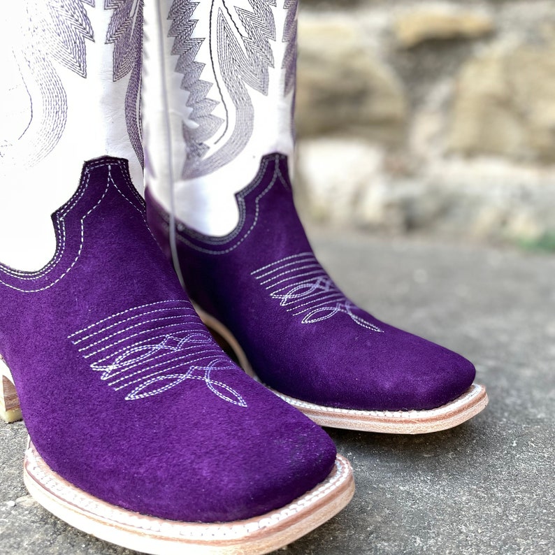 Men's Rider Boots Rough Purple