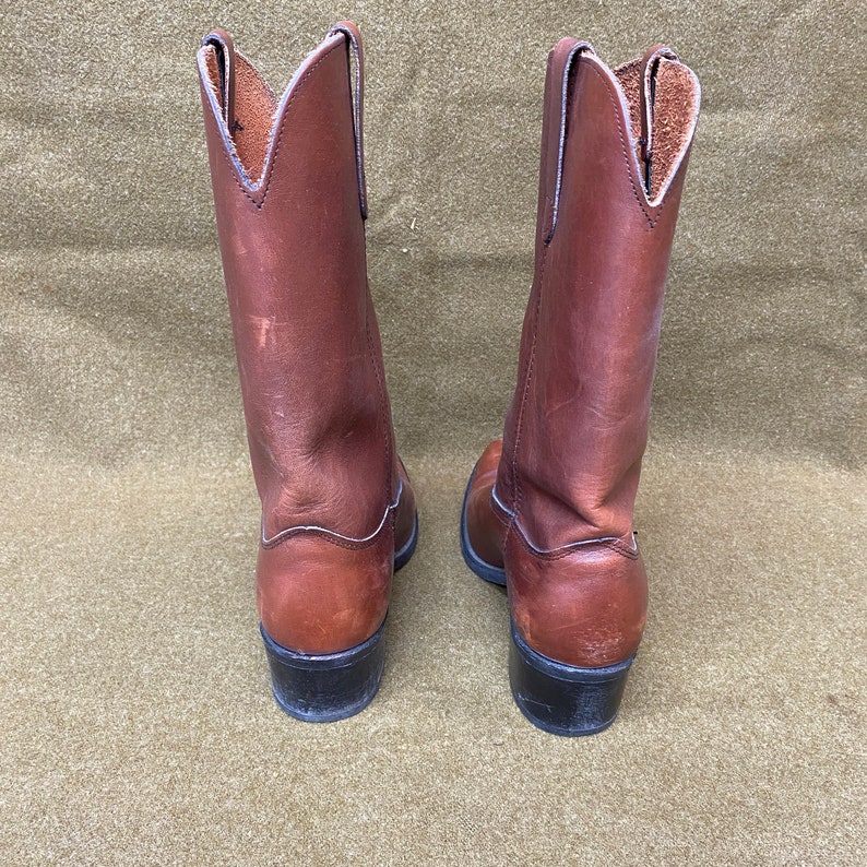 Men's 80's Sears Cowboy Western Ranch Leather Boots Made