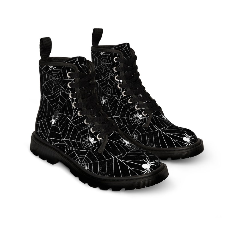 Women's Halloween Boots Spiderweb Canvas Boot Gift