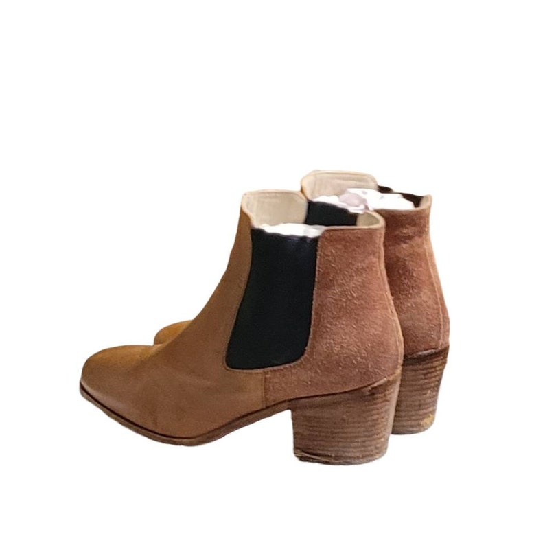 Women's Boden Vintage Leather/suede Elastic Ankle Boots Stretch Pull