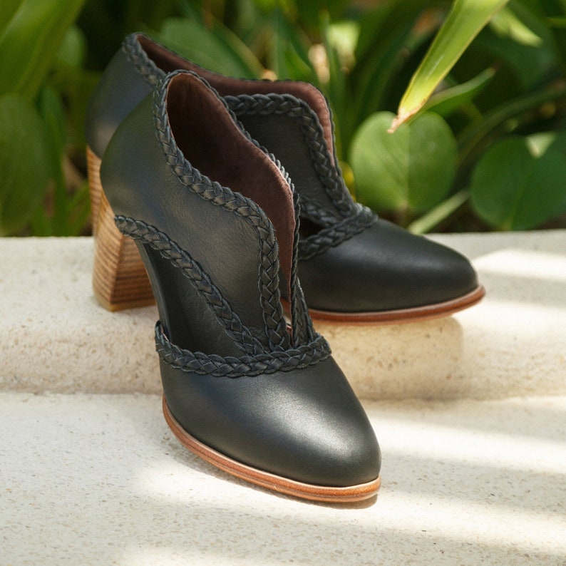 Women's SPIRIT WALKER. Black Booties / Black Boots / Boho Boots /