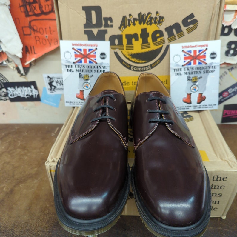 Men's Dr Martens 1461 Burgundy Hi Shine Made in England