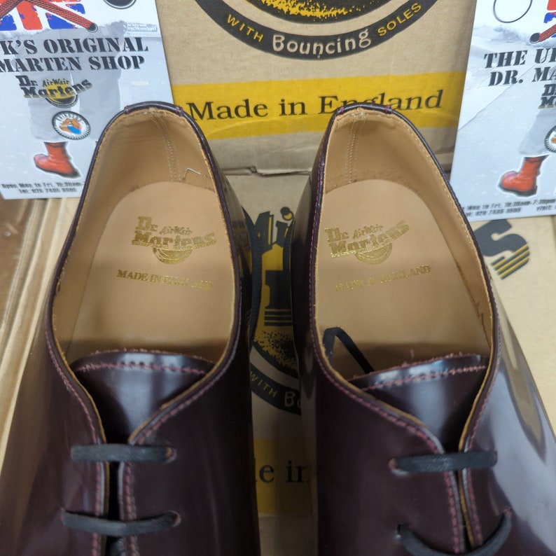 Men's Dr Martens 1461 Burgundy Hi Shine Made in England