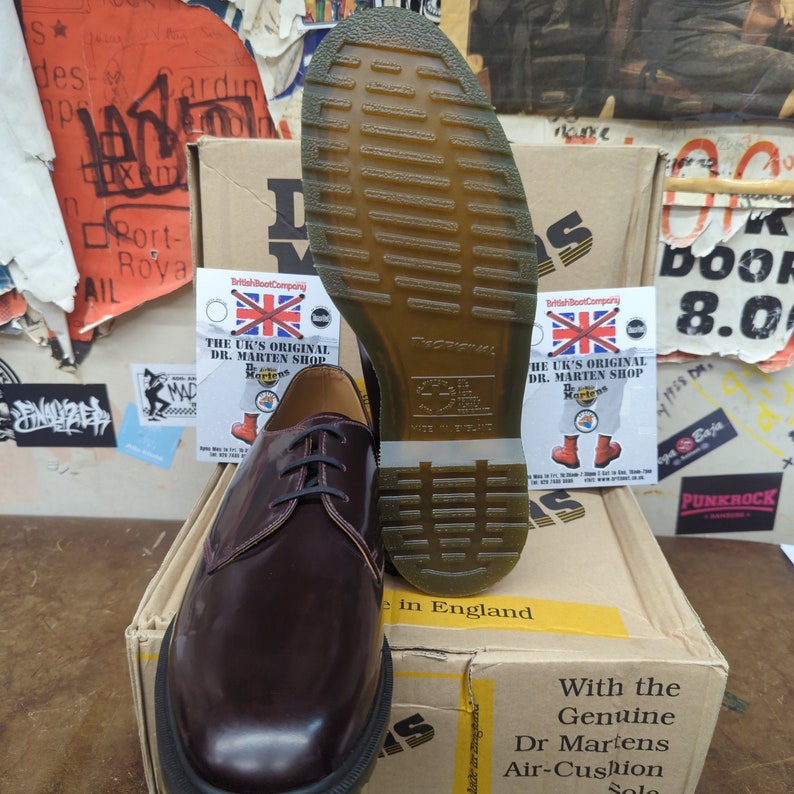 Men's Dr Martens 1461 Burgundy Hi Shine Made in England