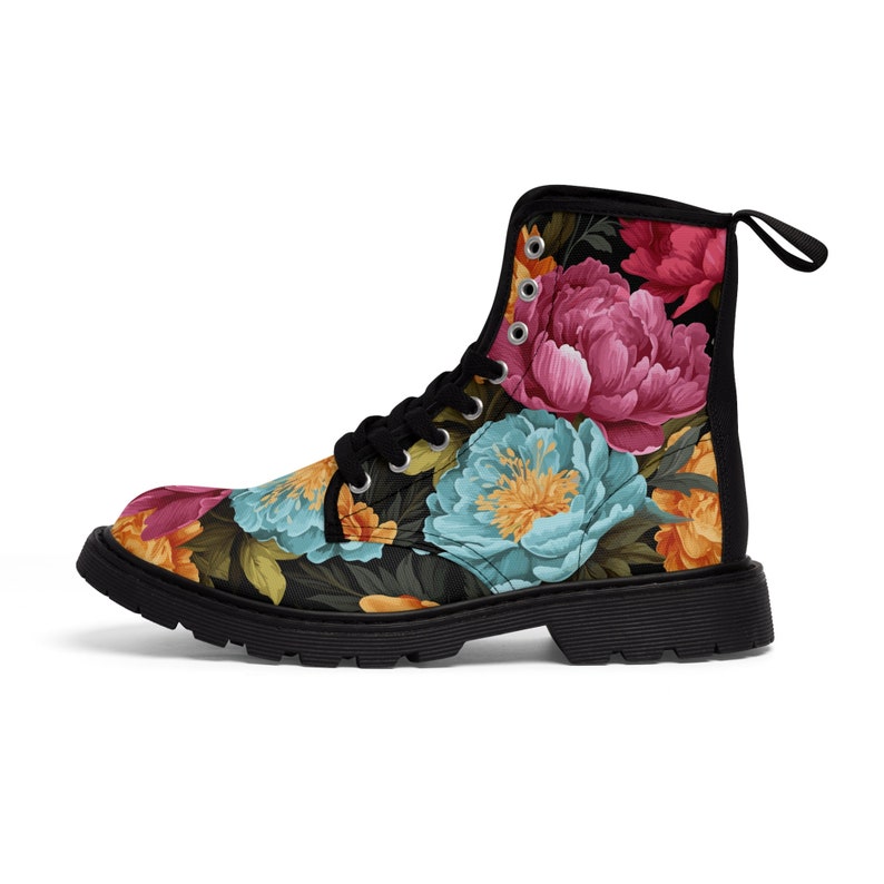 Men's Floral Canvas Boots Comfortable and Stylish