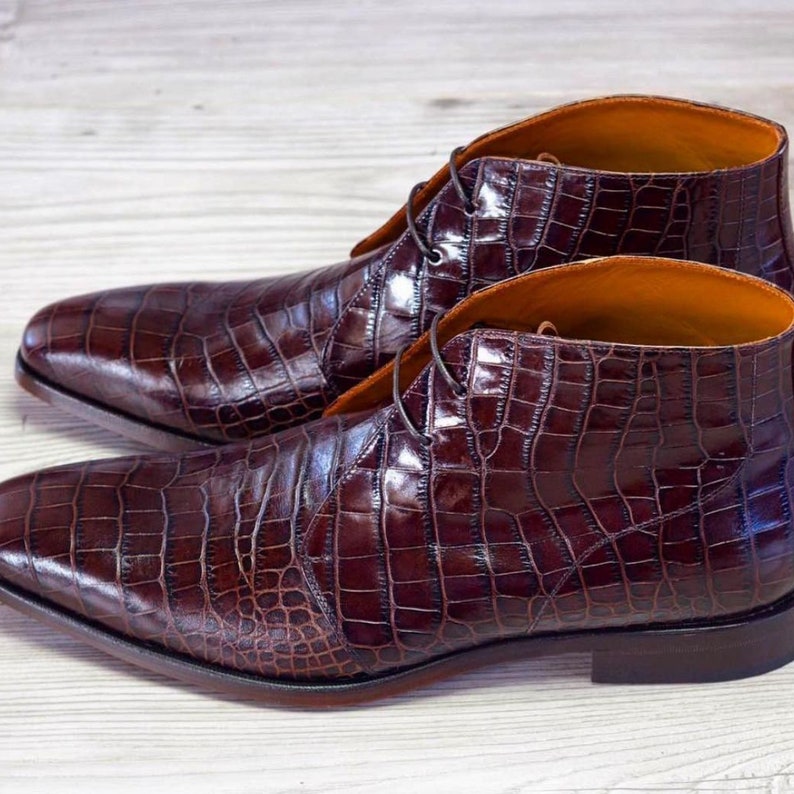 Men's Pure Handmade Leather Chukka Boots for Gifts