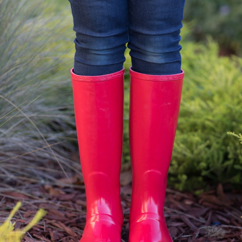 Women's Tall Red Rainboots