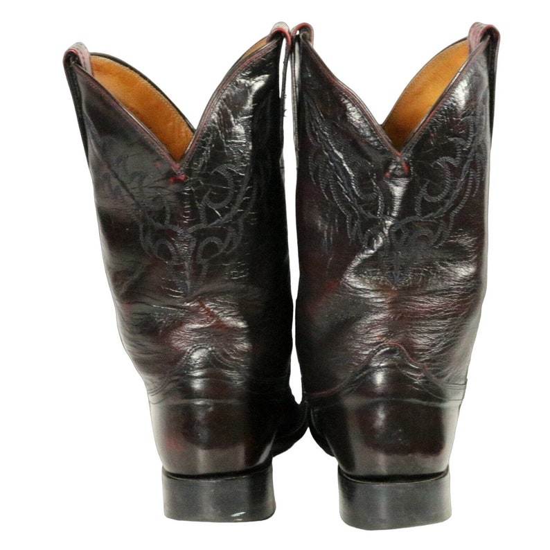 Men's Nocona Cowboy Boots 8 D Deep Oxblood Leather Red Country