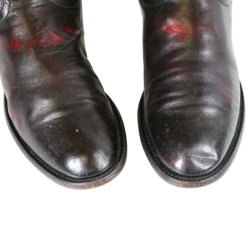 Men's Nocona Cowboy Boots 8 D Deep Oxblood Leather Red Country