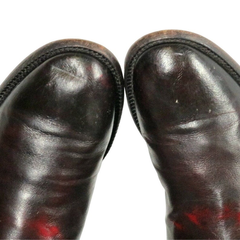 Men's Nocona Cowboy Boots 8 D Deep Oxblood Leather Red Country