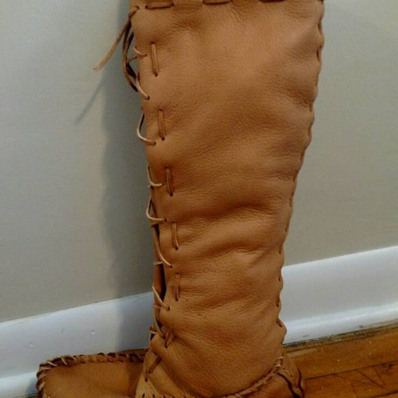 Women's Leather Moccasin Boots