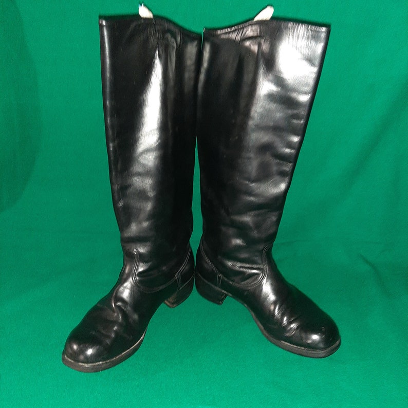 Men's Soviet Leather Chrome Boots for Officers USSR Military High