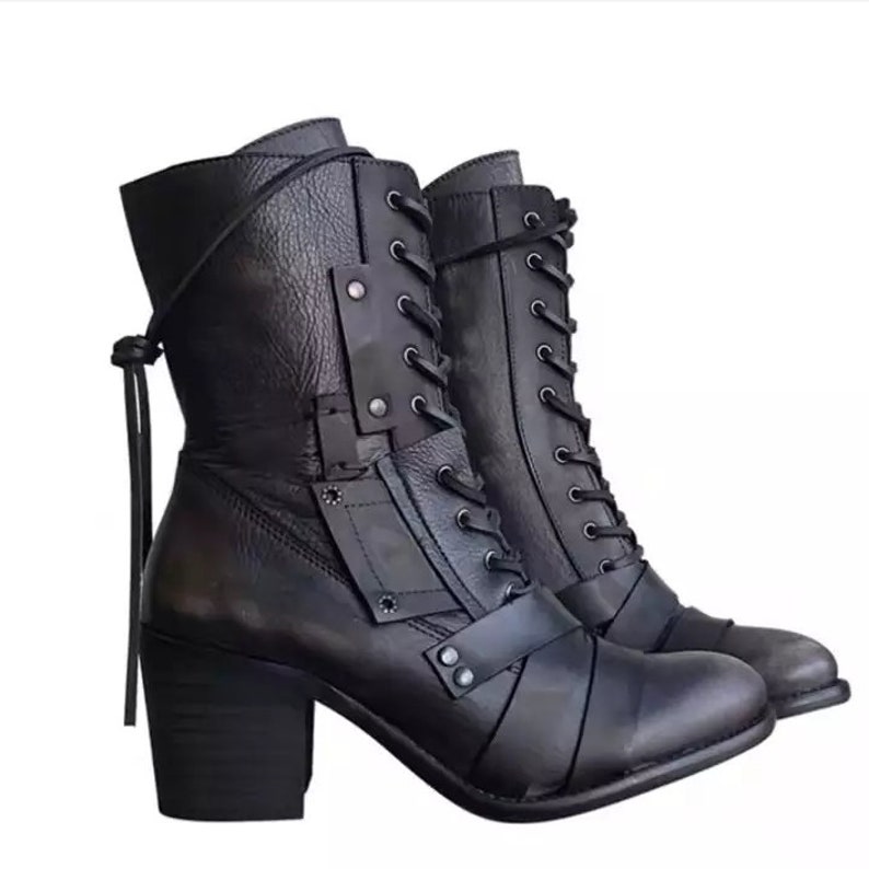 Women's Witchy Classic Black Broom Rider Witch Boot Witchy Boots