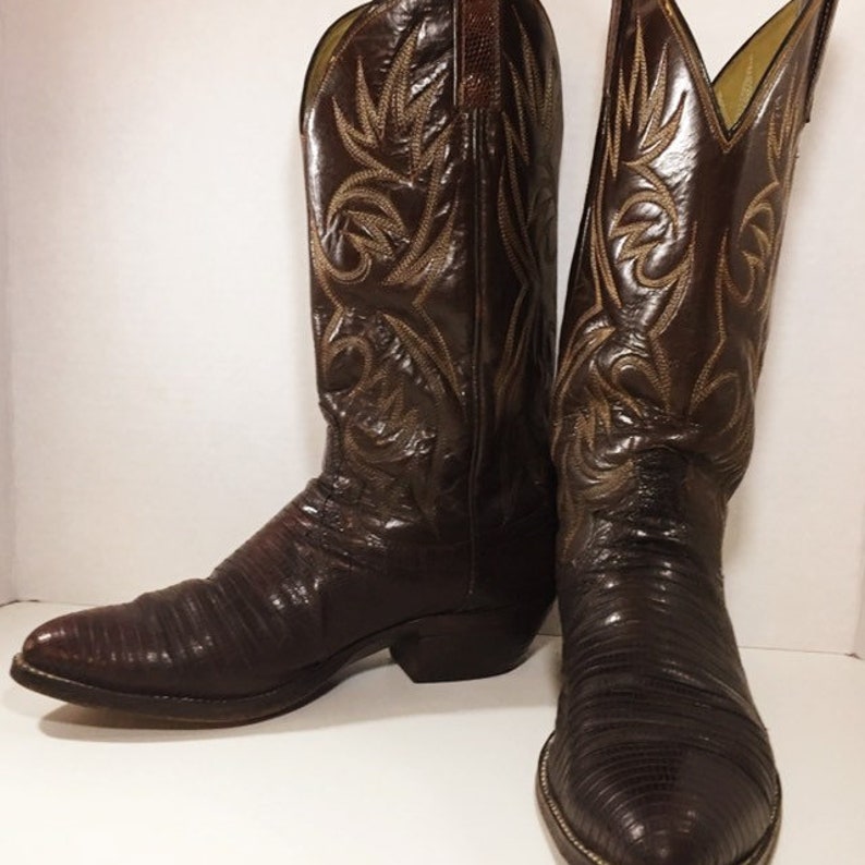 Men's Brown Lizard Skin Dan Post Cowboy Boots