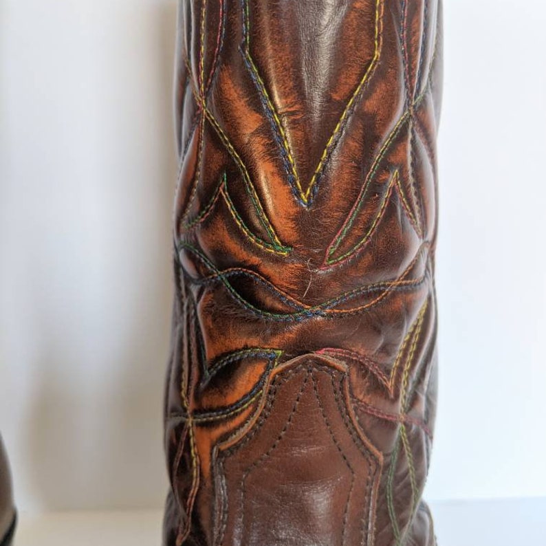 Men's Rainbow Stitch Cowboy Boots