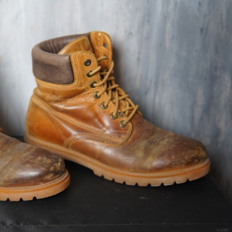 Men's Brown Genuine Leather Panama Jack Boots Size 44 / Vintage