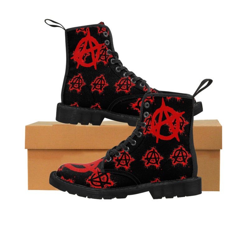 Women's Anarchy Metal Gothic Canvas Boots